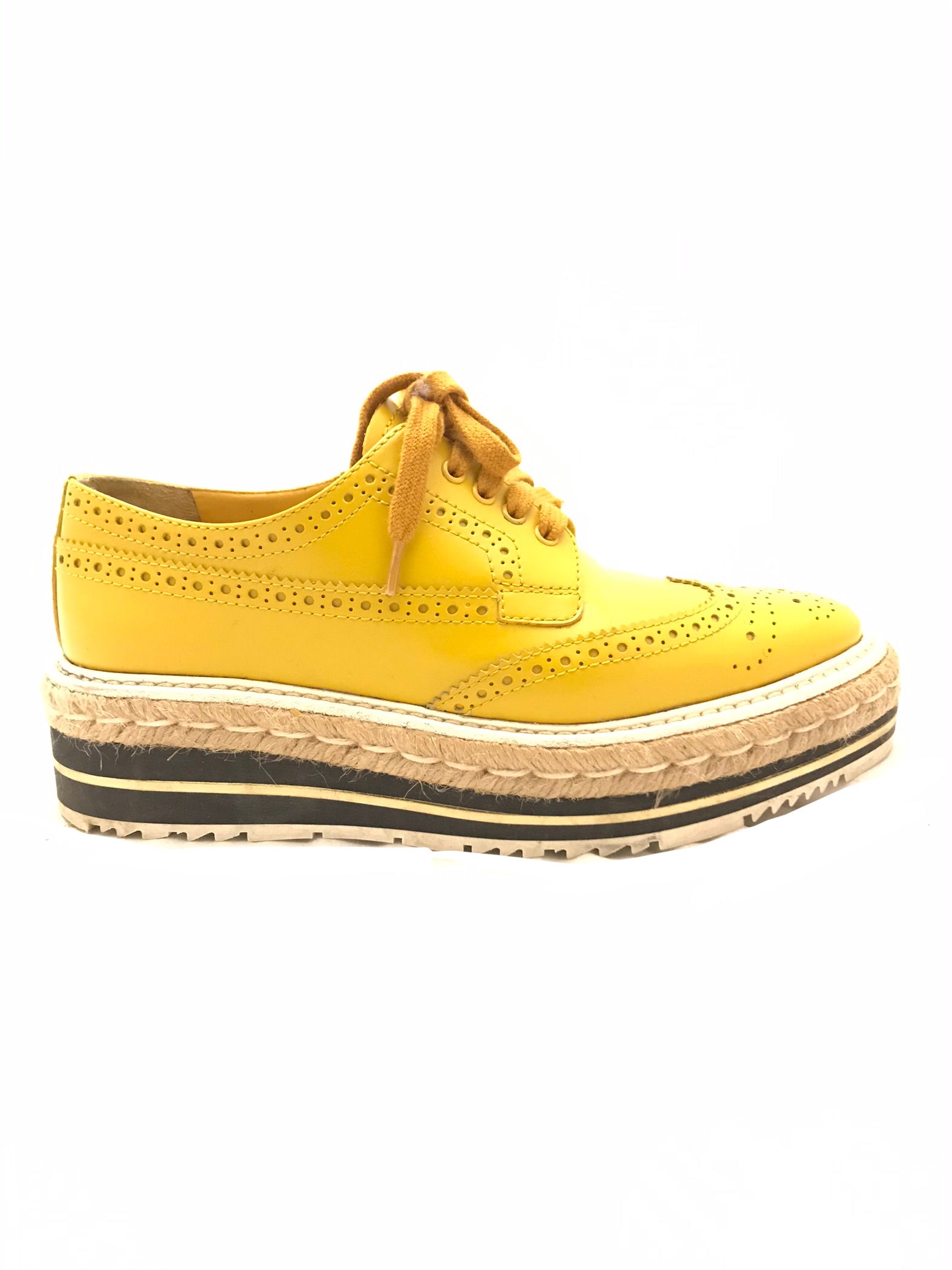 Prada yellow shoes best sale