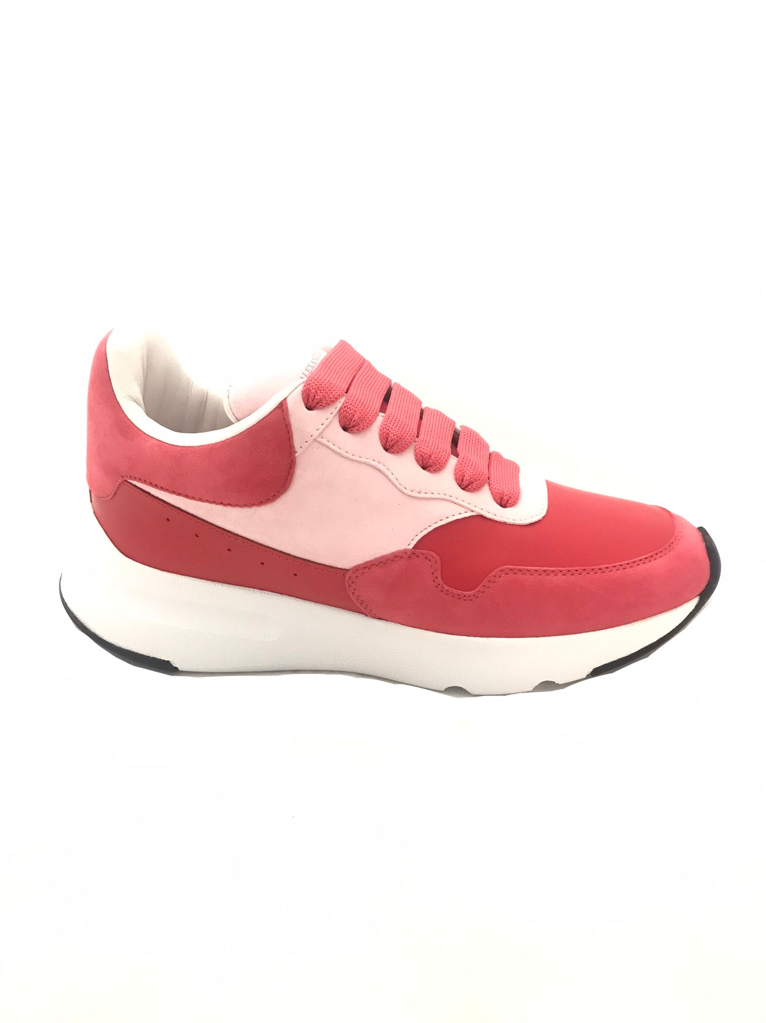 alexander mcqueen pink suede sneakers