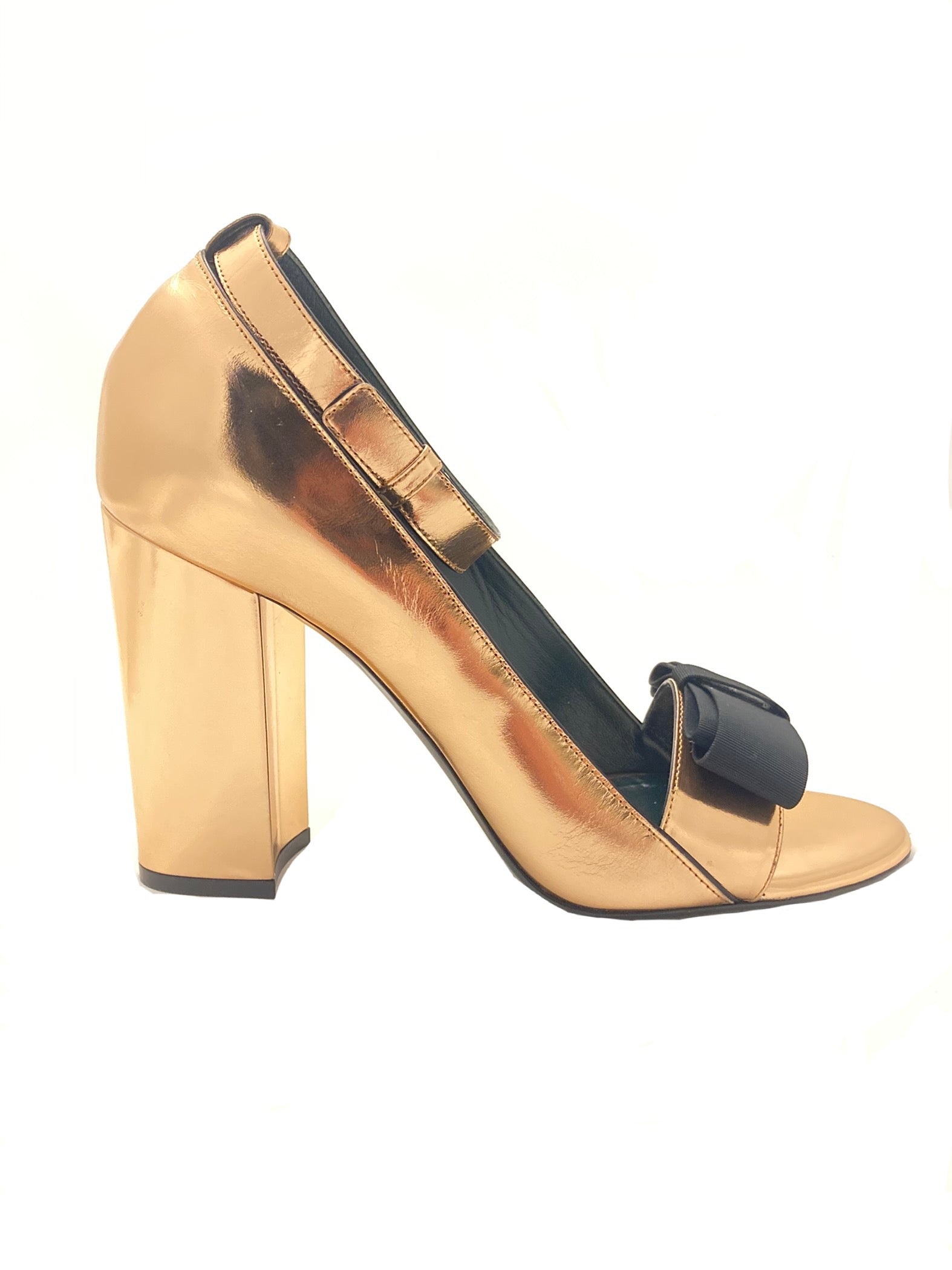 Bronze peep hot sale toe heels