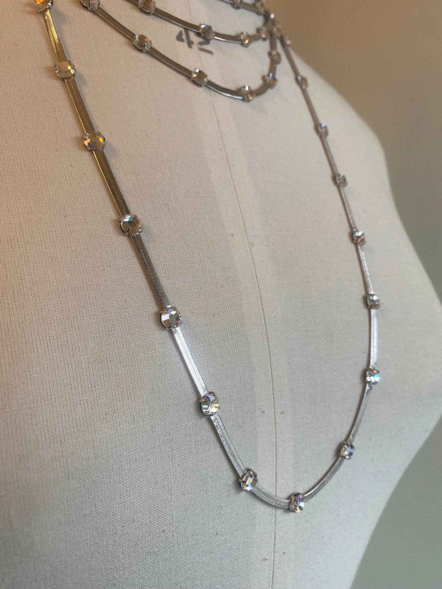 Layered Diamanté Necklace