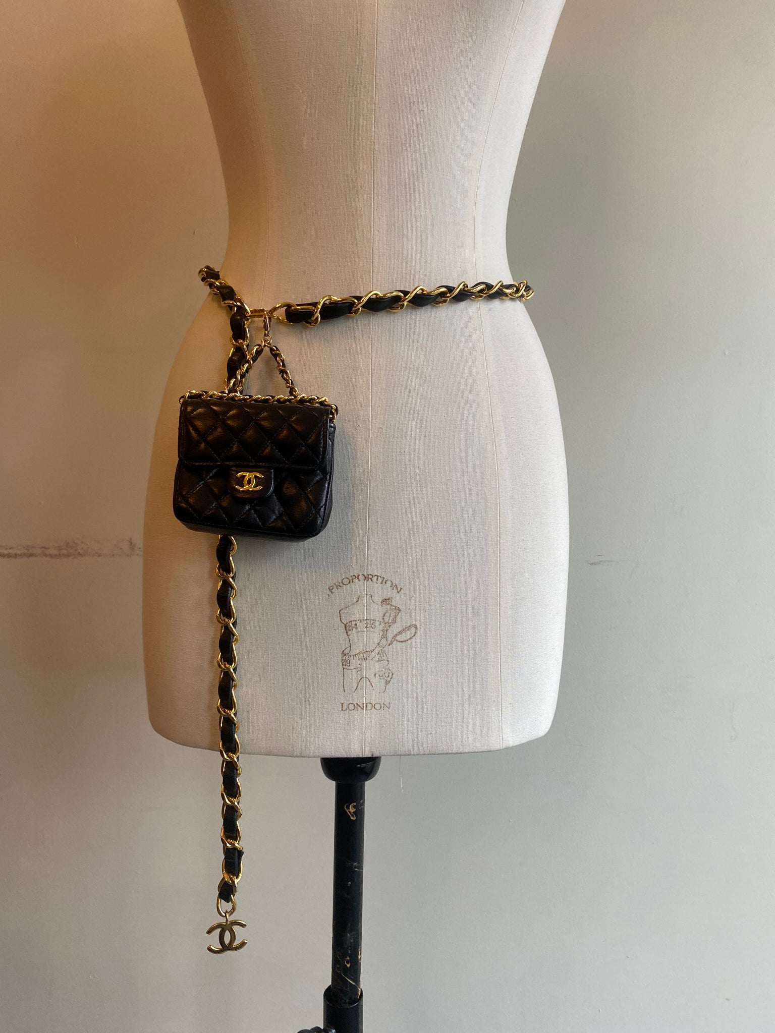 Vintage Belt with Micro Flap Bag