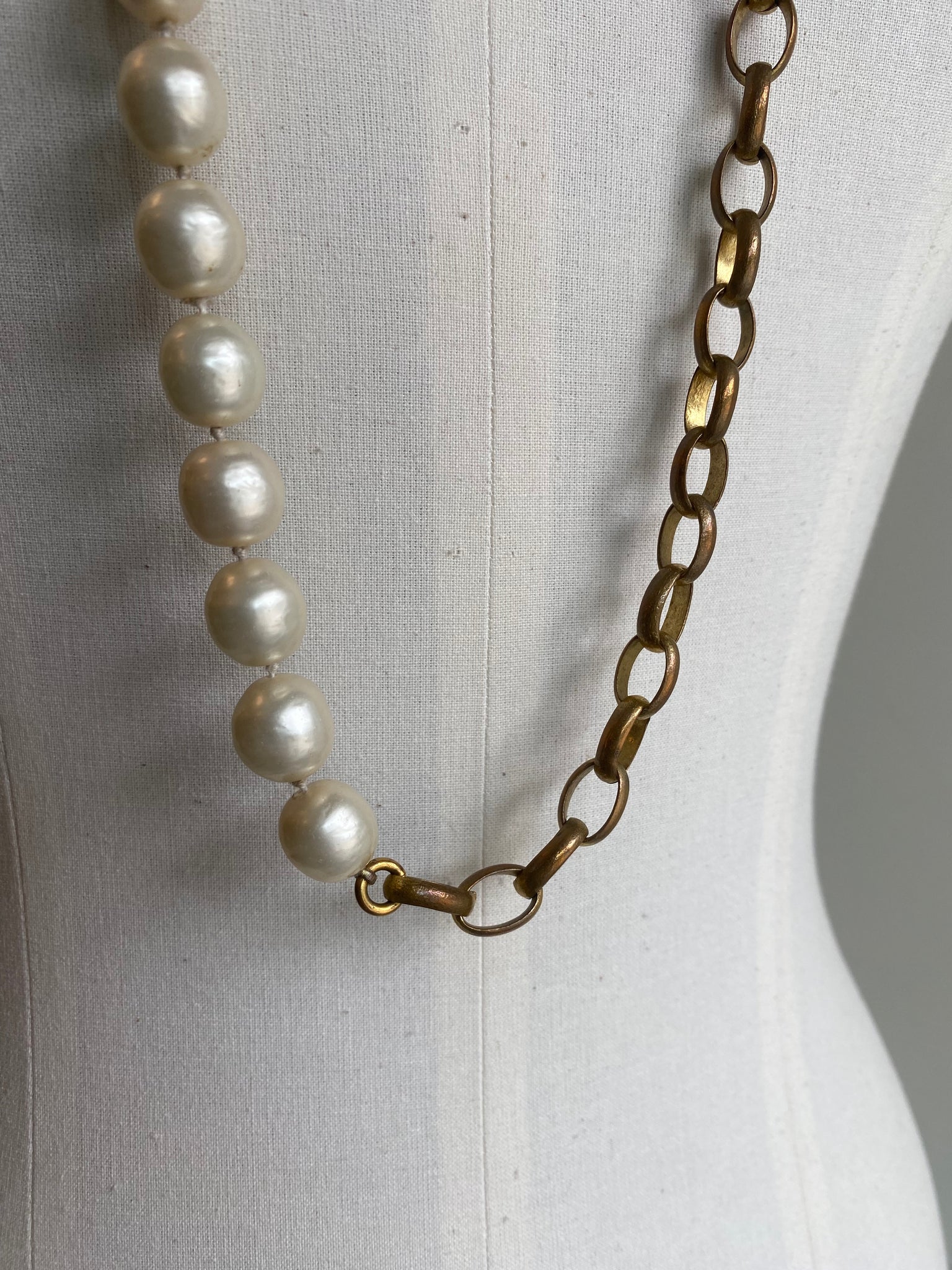 Vintage Pearl & Chain Sautoir