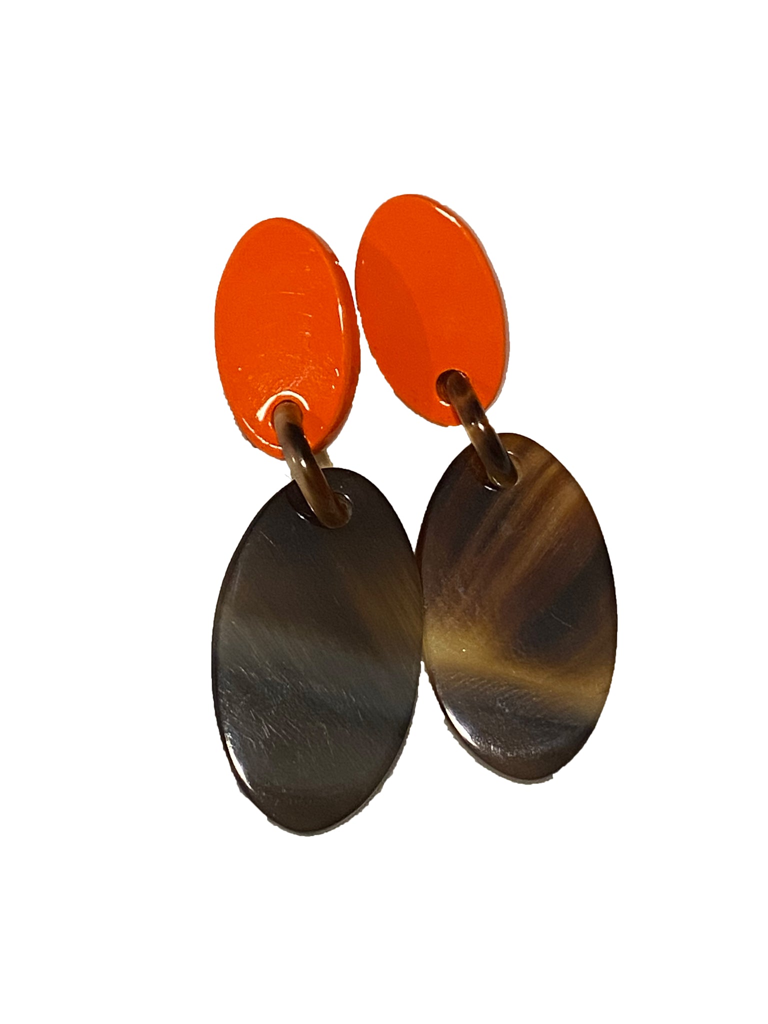 Lacquered Horn Bangle and Earrings