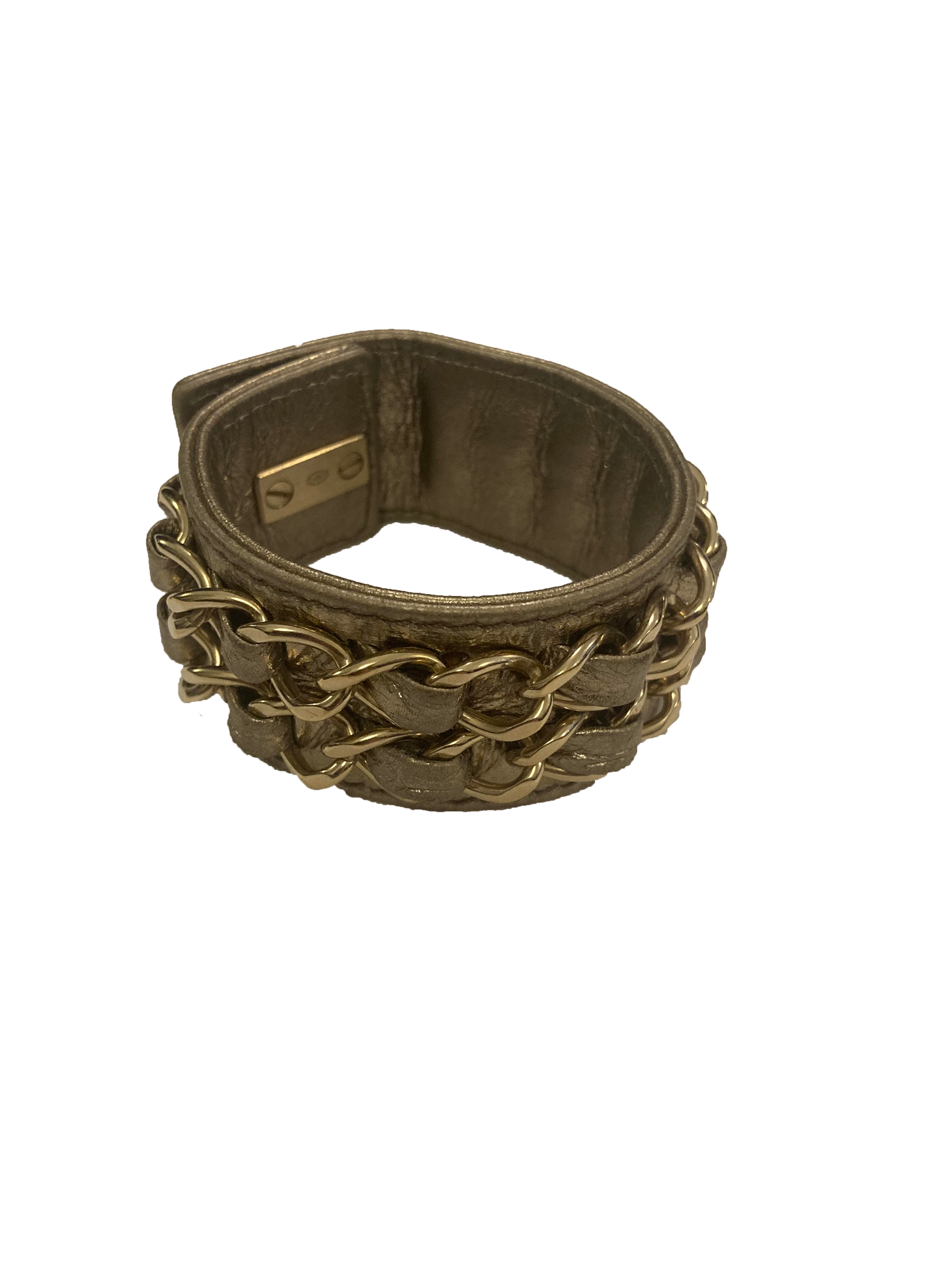 Leather and Chain Cuff