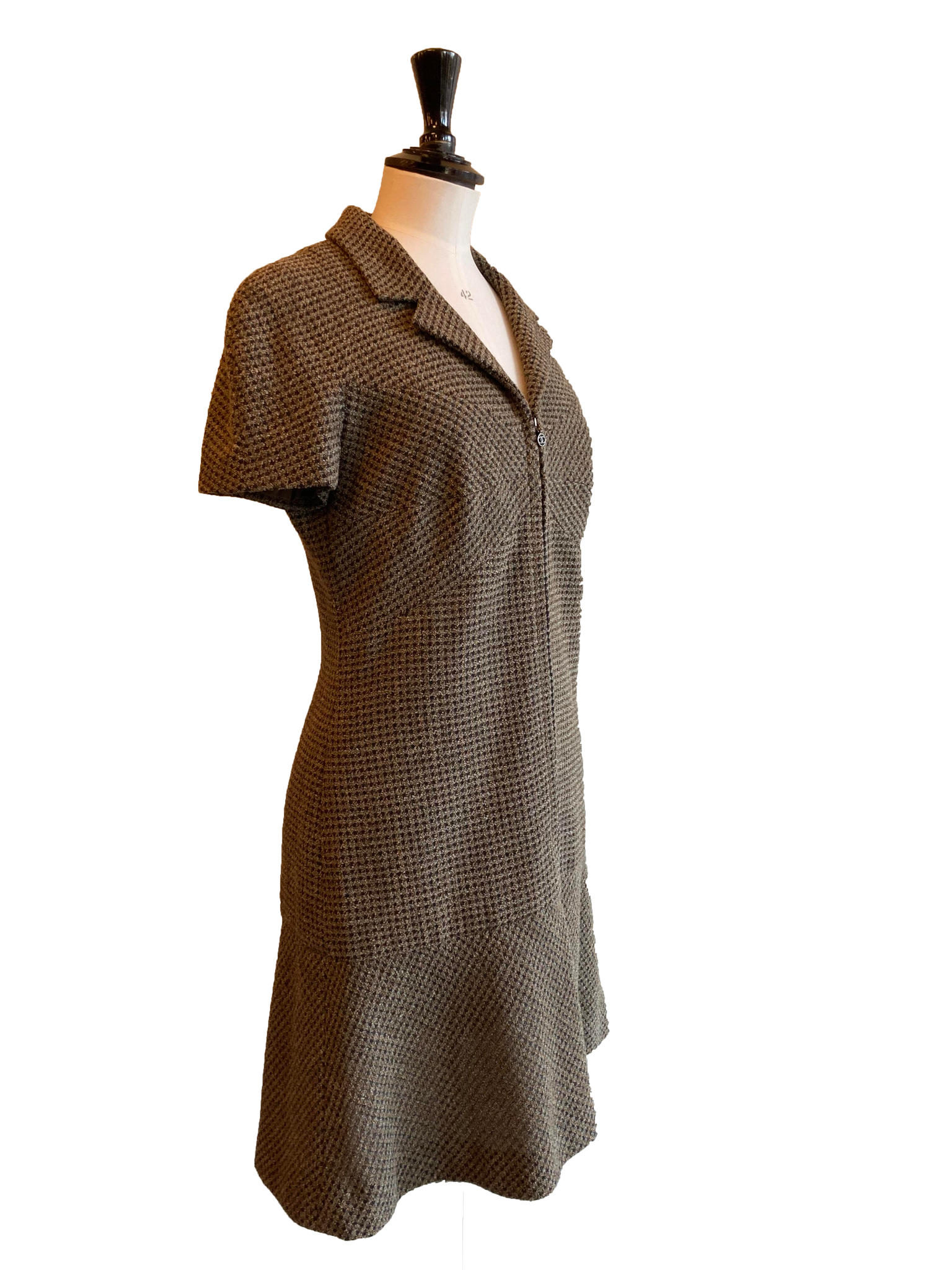 Vintage Boucle Zip Dress