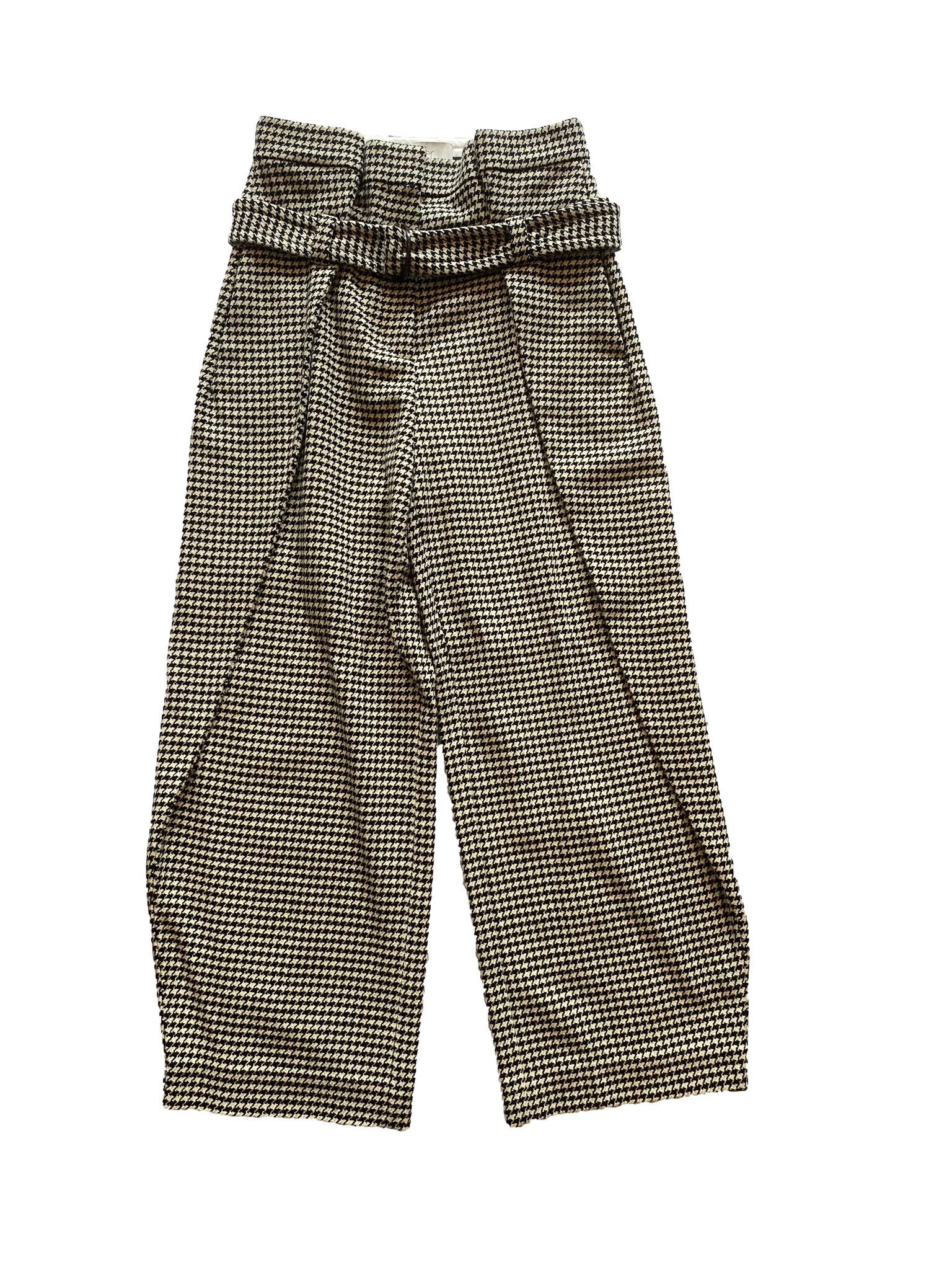 Houndstooth Wool Trousers